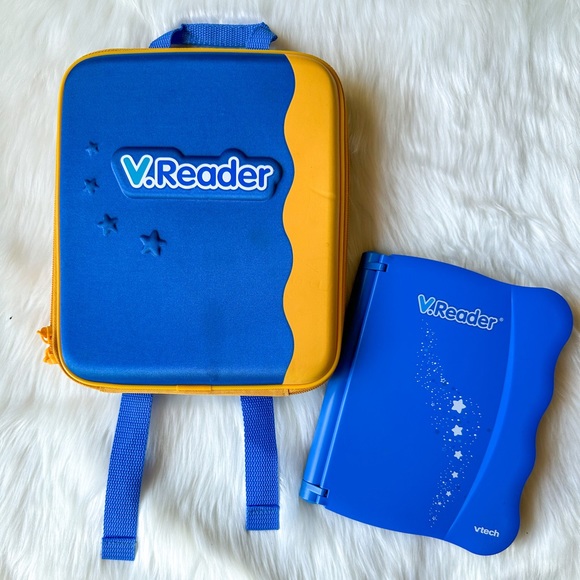 VTech V.Reader Animated Blue E-Book Tablet Learning System Carry Case Backpack - Picture 1 of 4